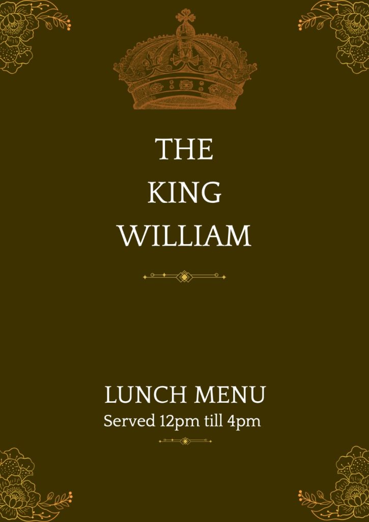king william lunch menu1